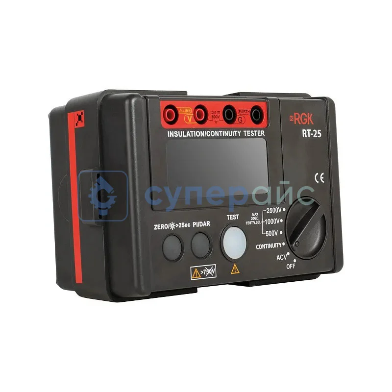 Тестер сопротивления изоляции RGK RT-25 + поверка фото 1