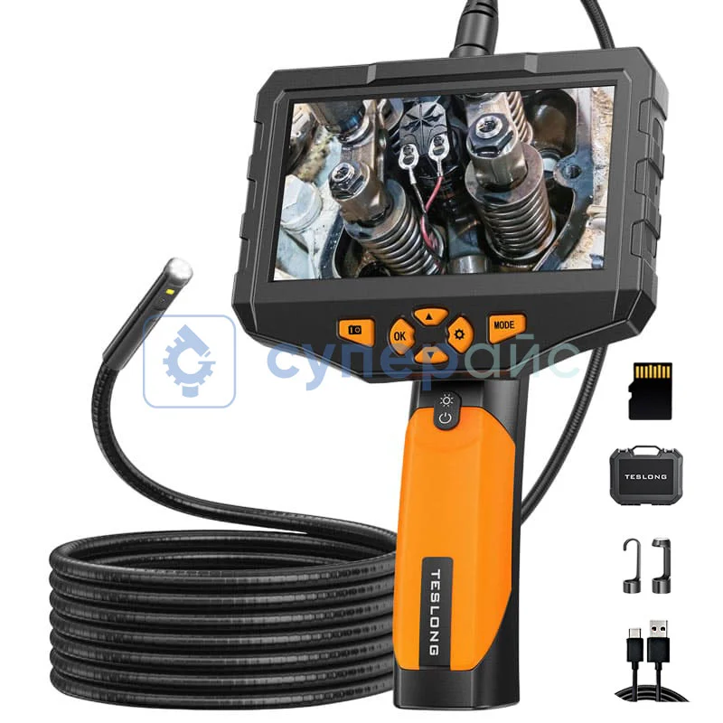 Промышленный эндоскоп с экраном Teslong NTS300 8 мм, 3 м Triple Lens фото 1