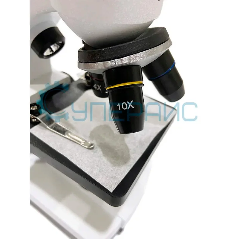 Учебный микроскоп SAGA XSP-000 80x–1600x с адаптером для смартфона и набором для опытов фото 6