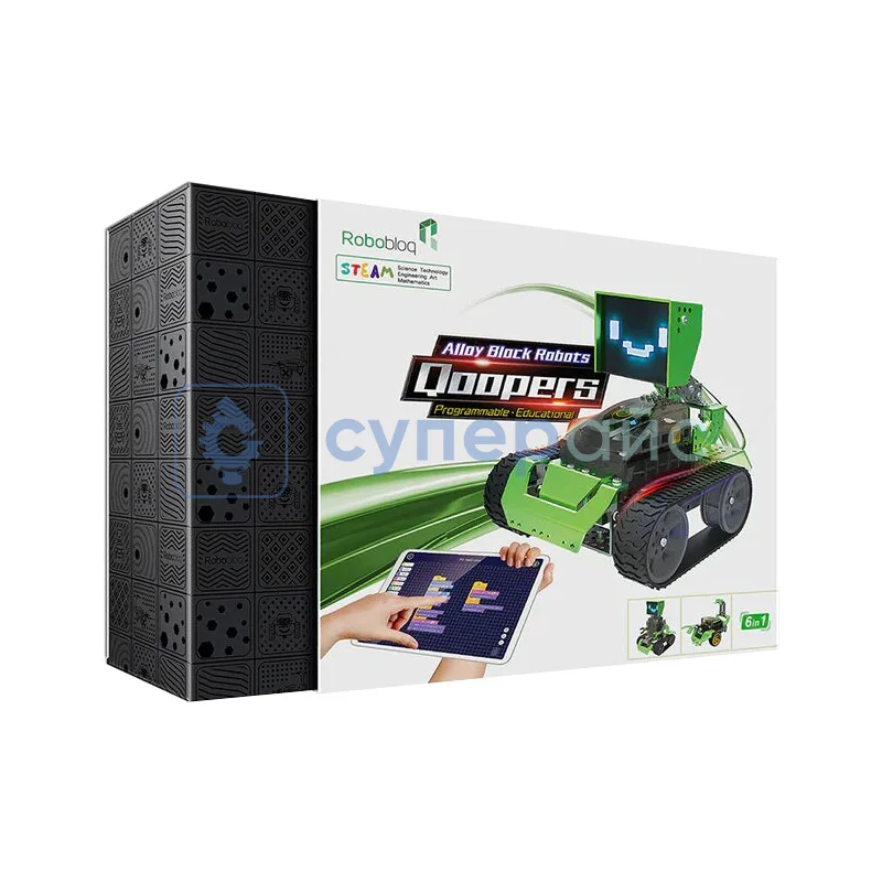 Программируемый колесный робот-конструктор Robobloq Qoopers 6 в 1 фото 5