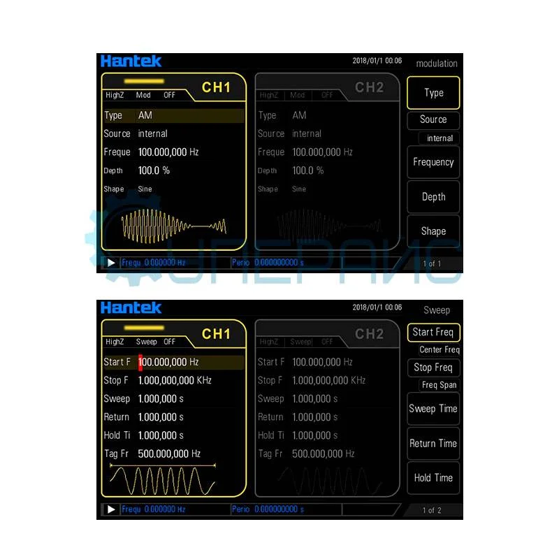 Функциональный генератор сигналов Hantek HDG6082B фото 6