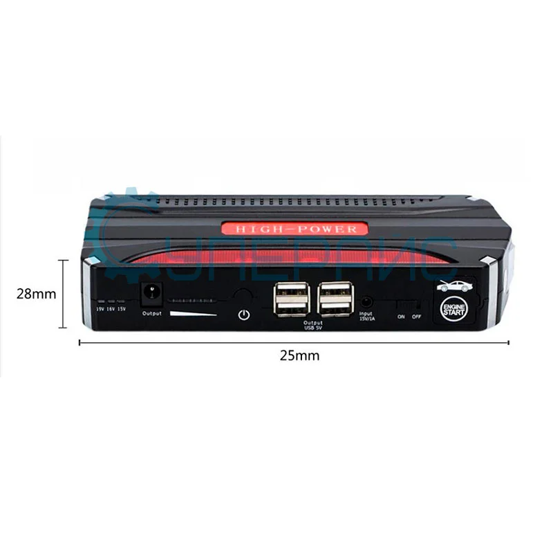 Многофункциональное пусковое устройство JINYAOE L026 (5 В/2 А, 12 В/2 А, 19 В/3.5 А) фото 6