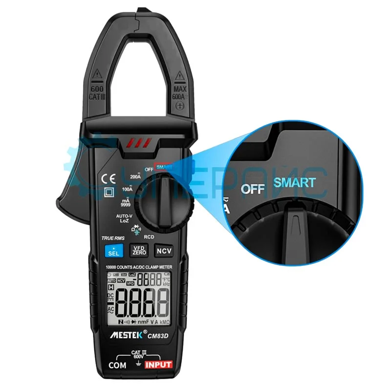 Токовые клещи-мультиметр Mestek CM83D переменного и постоянного тока фото 3