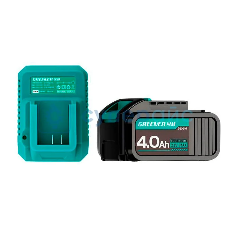 Бесщеточный гайковерт GREENER 21 В, 4 Ач фото 2