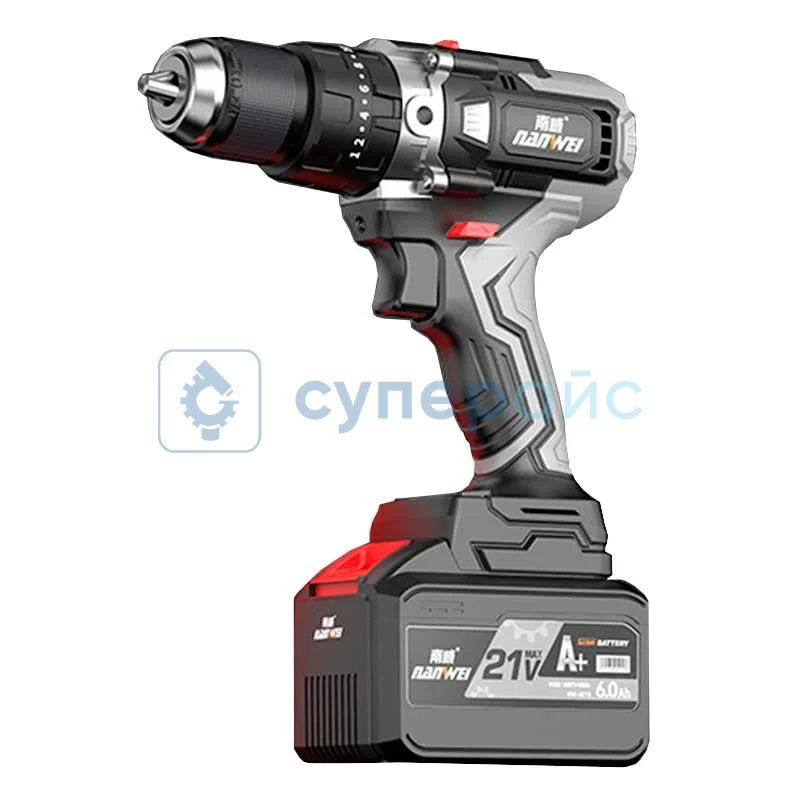 Ударный шуруповерт NANWEI NW-DZ (200 Н*м, 6 А*ч) фото 1