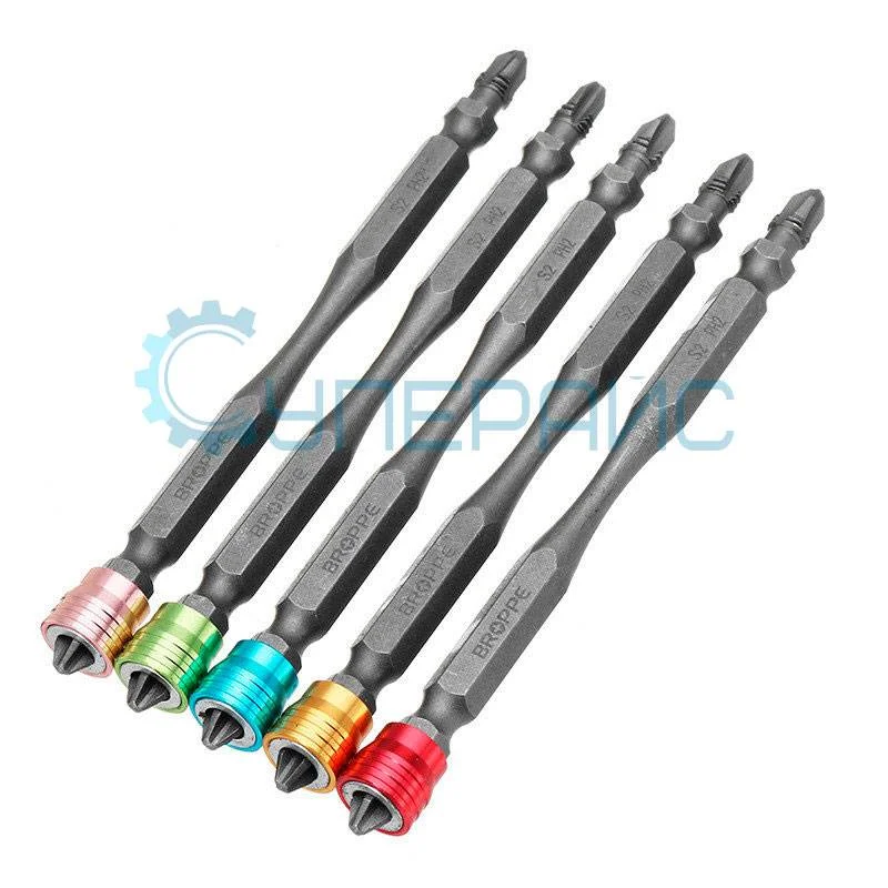 Удлиненные крестовые биты BROPPE PH2 5 шт фото 2