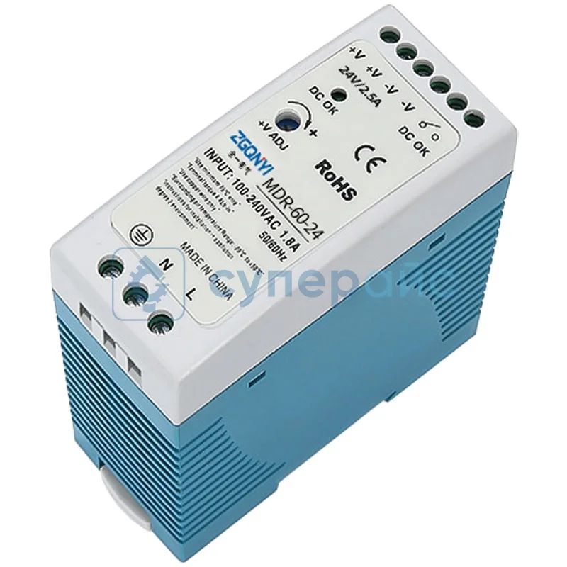 Источник питания под ДИН-рейку ZGQNYI MDR-60-24 фото 1