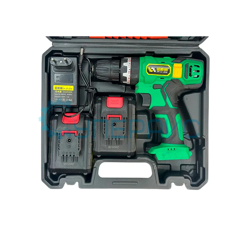 Ударный шуруповерт JLJ BS001-48VF с двумя аккумуляторами и кейсом фото 3