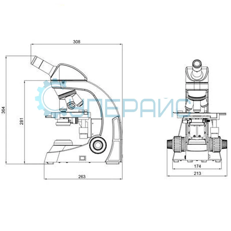 Микроскоп Opto-Edu A12.0909-A1 с планахроматическими объективами фото 3