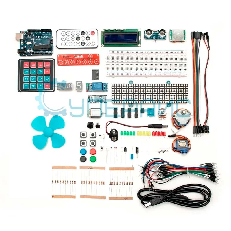 Набор UNO R3 Starter Kit с Bluetooth модулем ZS-040 и контроллером, совместимым со средой Arduino, и 16 уроками в среде Scra