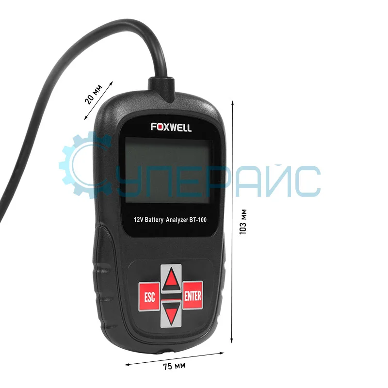 Тестер аккумуляторных батарей автомобилей Foxwell BT100 фото 2