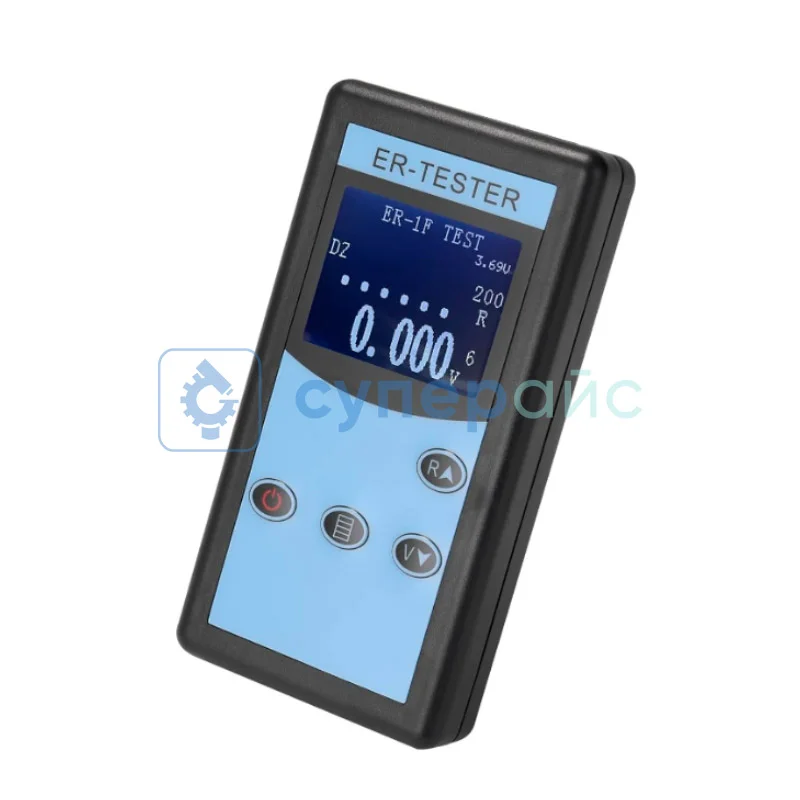 Тестер аккумуляторных батарей ER-1E с щупами и зажимами Кельвина фото 1