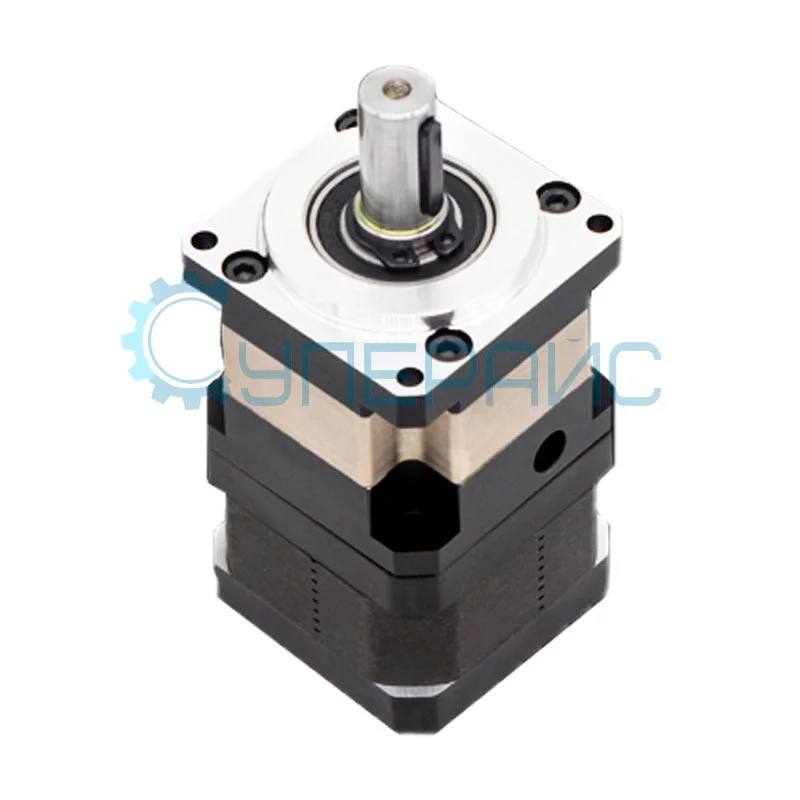 Мотор шаговый высокоточный с планетарным редуктором в квадратном корпусе UMot 42HSC1409 (1:16) фото 2