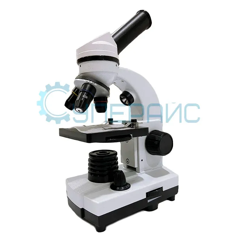 Учебный микроскоп SAGA XSP-000 80x–1600x с адаптером для смартфона и набором для опытов фото 1