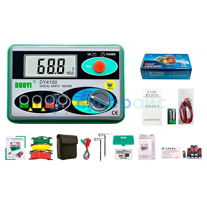 Тестер заземления DUOYI DY4100 фото 1