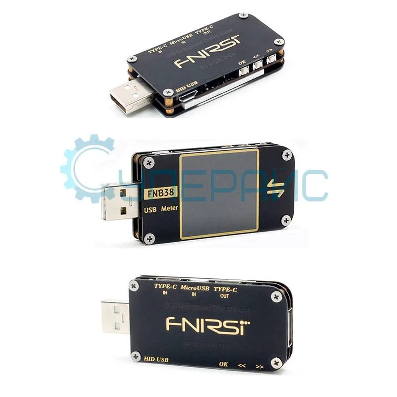 USB тестер тока и напряжения FNIRSI FNB38 фото 3