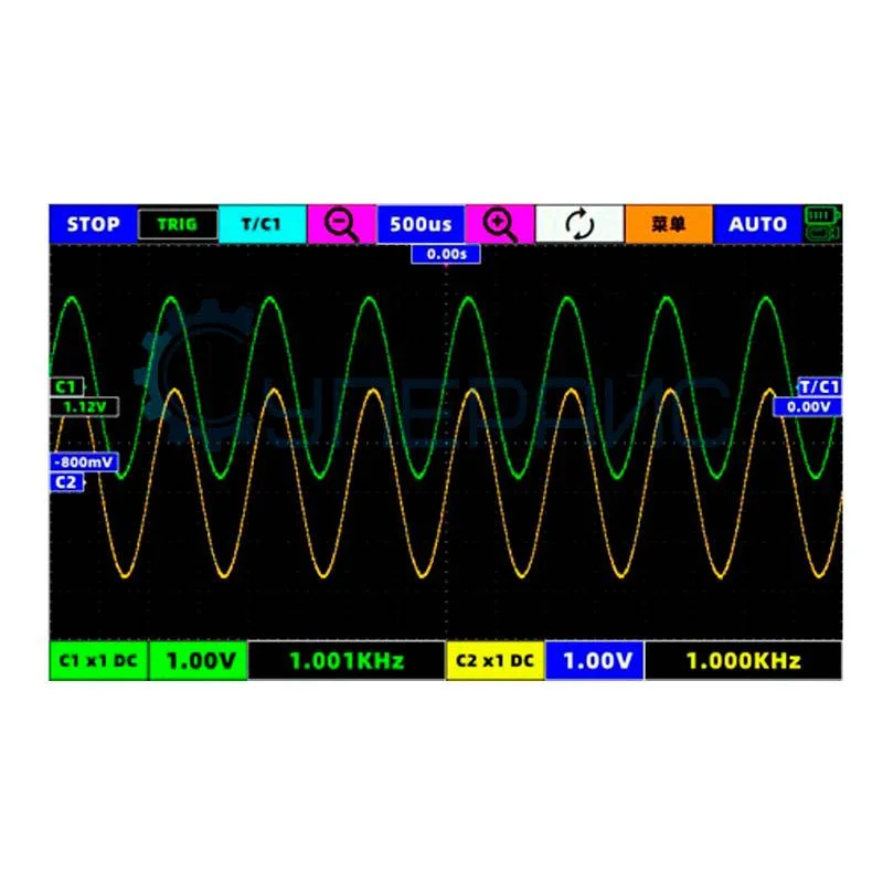 Портативный двухканальный осциллограф с генератором сигналов JINHAN SMTO502S фото 6