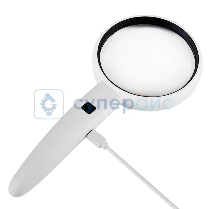 Лупа с LED подсветкой с тремя сменными линзами фото 1