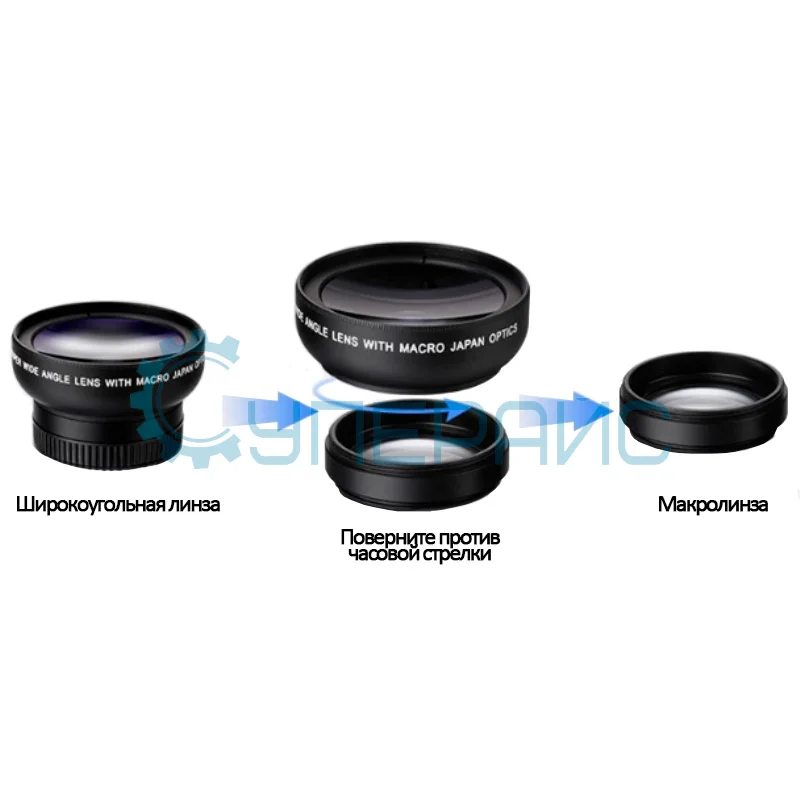 Макролинза 0,45x для телефона фото 3