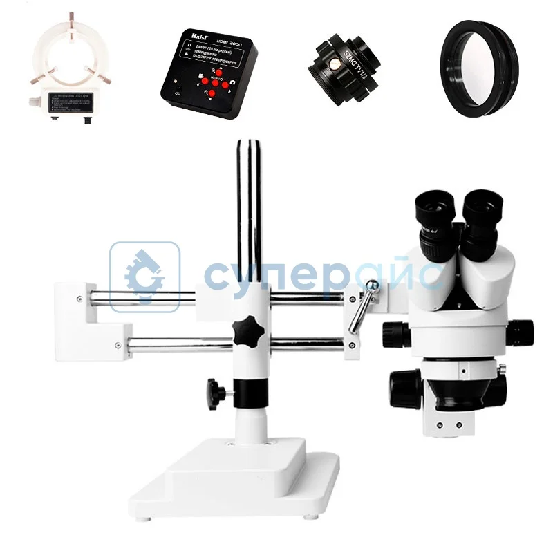 Тринокулярный цифровой микроскоп Kaisi 37045A-STL2 с камерой 20 Мп фото 1
