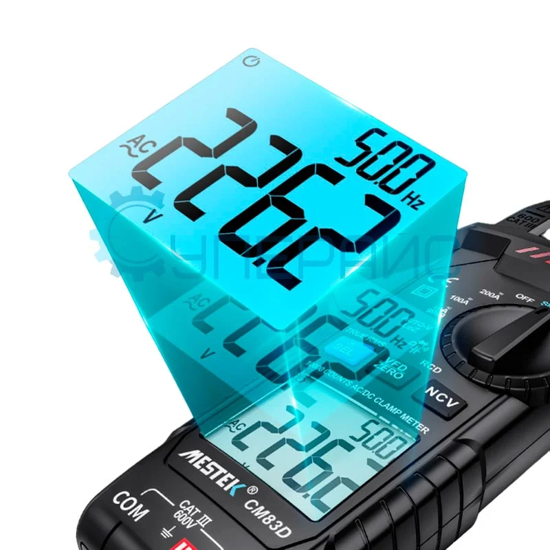 Токовые клещи-мультиметр Mestek CM83D переменного и постоянного тока фото 4