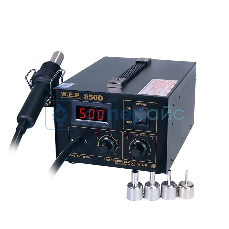 Цифровая термовоздушная паяльная станция WEP 850D фото 1
