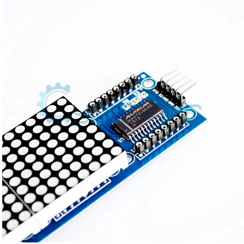 Светодиодная LED матрица 8x32, контроллер MAX7219, цвет синий фото 2