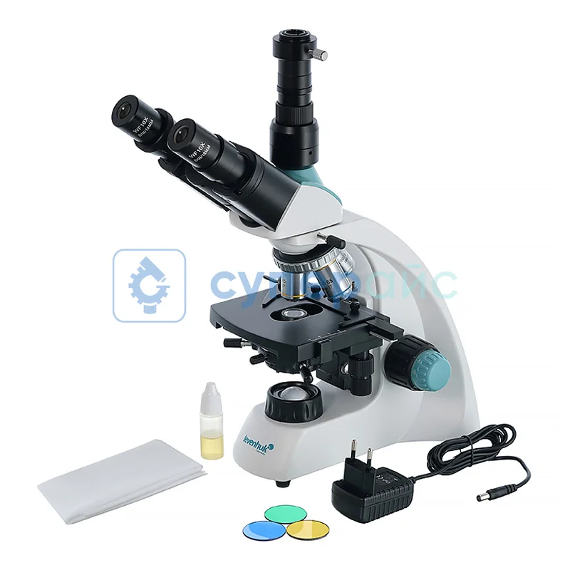 Микроскоп тринокулярный Levenhuk 400T фото 4