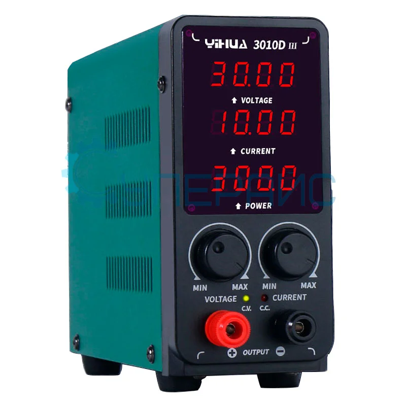 Лабораторный блок питания с цифровым дисплеем YIHUA 3010D-III (30 В, 10 А, 300 Вт) фото 1