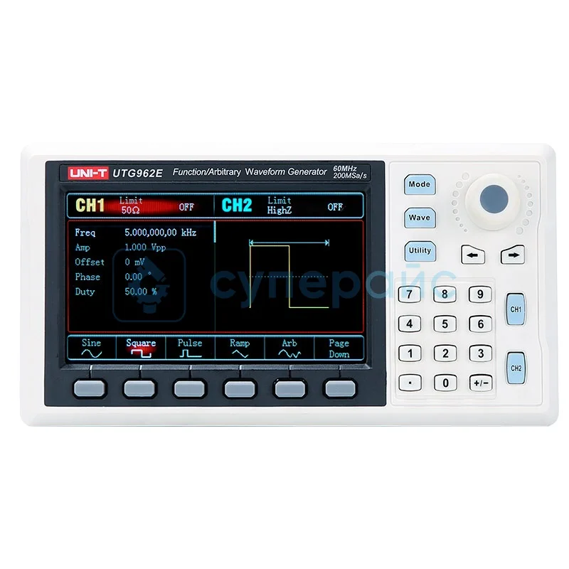 Генератор сигналов UNI-T UTG962E (2 канала, 60 МГц) фото 1