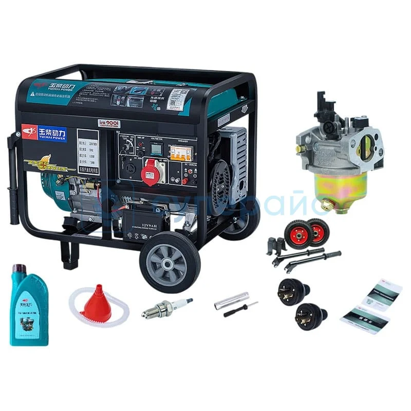 Бензогенератор Yuchai power 5,5 кВт электростартер 220 В фото 1