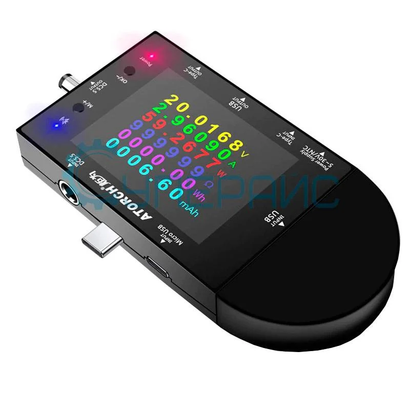 USB тестер Juwei Atorch UD24 с комплектом USB проводов питания типа крокодил фото 1