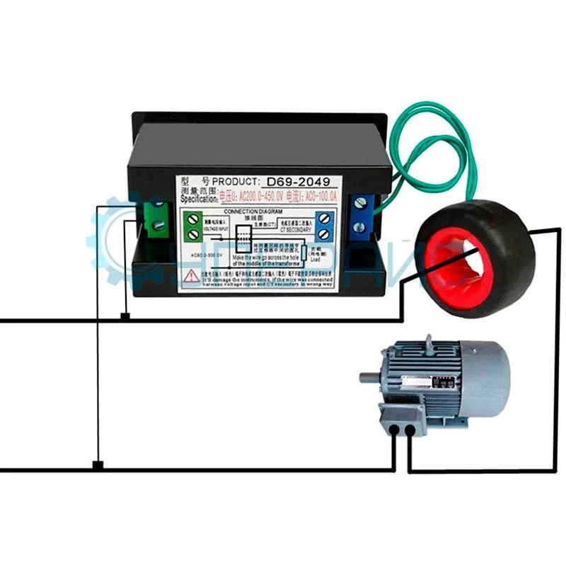 Вольтметр амперметр D69-2049 40-300 В, 0-100 A фото 2