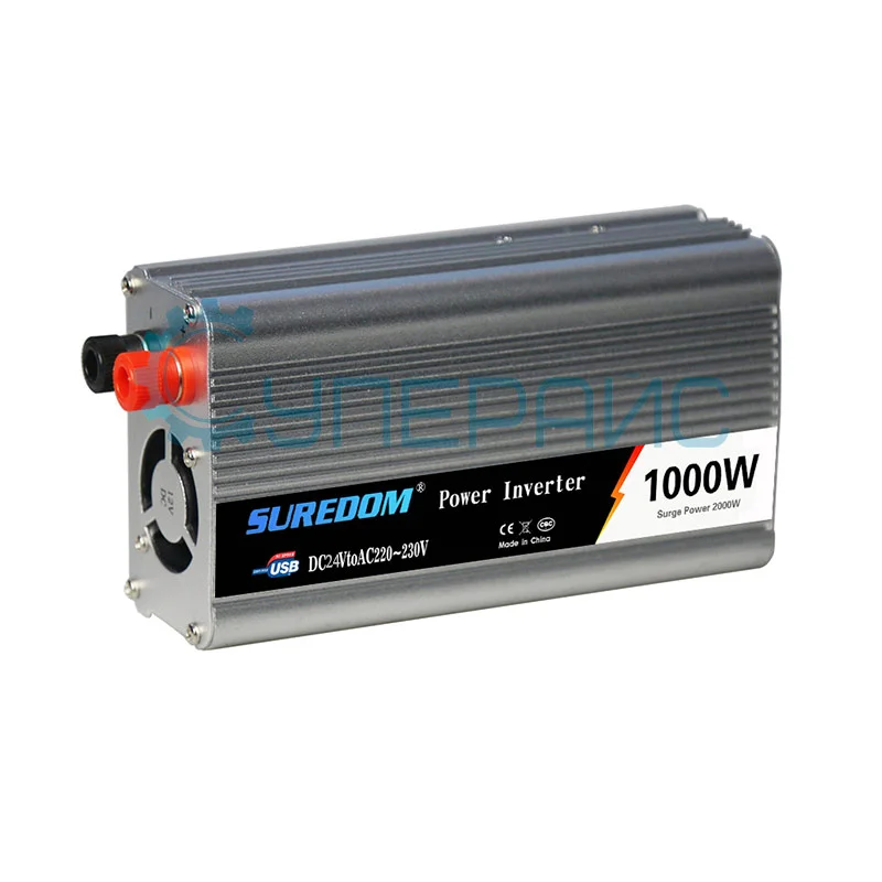 Инвертор для автомобиля SUREDOM YSCZ-1000W, 24В-220В, 1000 Вт фото 2