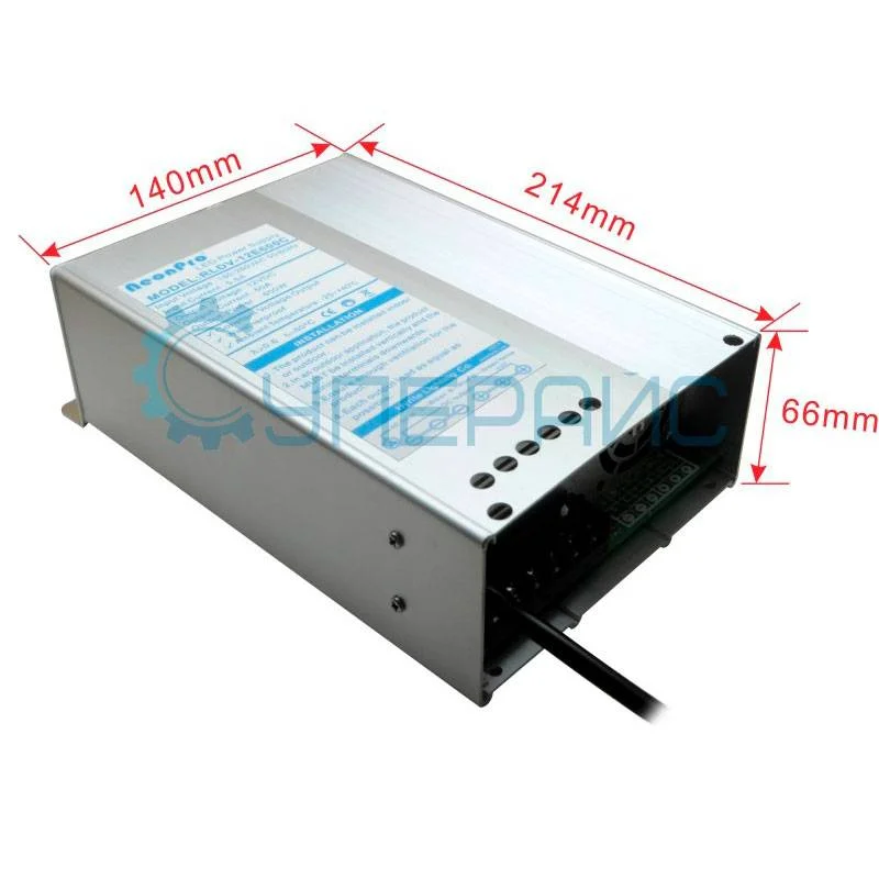 Светодиодный блок питания NeonPro RLDV-12E600C (12 В, 50 А, 600 Вт) фото 1