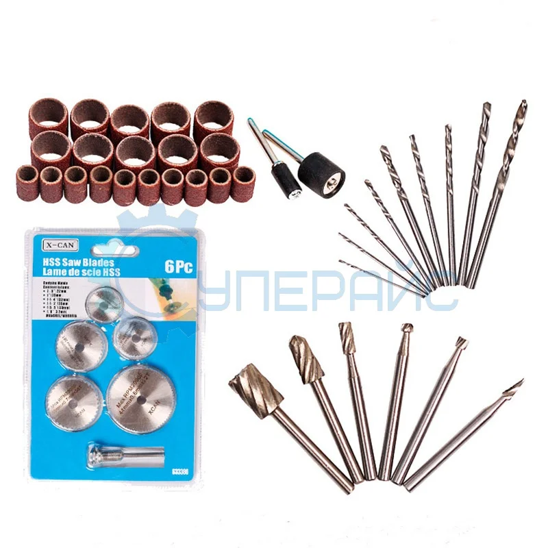 Набор насадок HiLDA для мини-дрели 43 шт фото 1