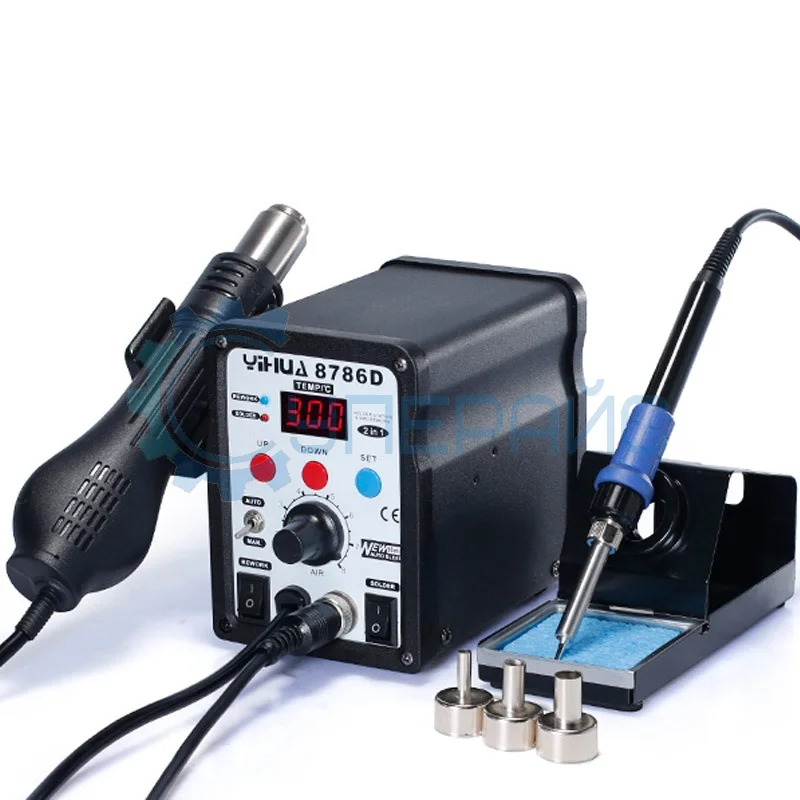 Термовоздушная паяльная станция YIHUA-8786D + паяльник фото 1