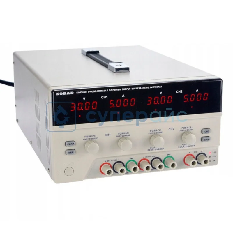 Лабораторный источник питания трехканальный Korad KD3305D (30 В, 5 А, 315 Вт) фото 1
