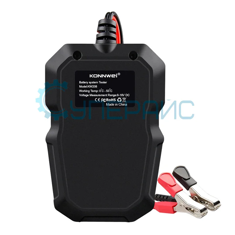 Автомобильный аккумуляторный тестер Konnwei KW208 фото 2