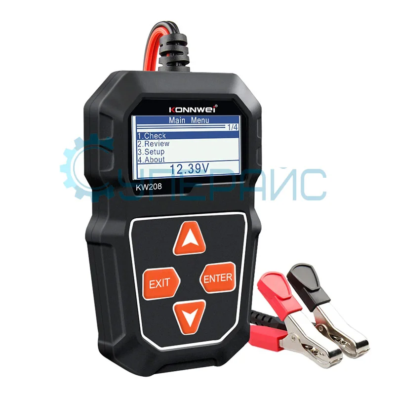 Автомобильный аккумуляторный тестер Konnwei KW208 фото 1