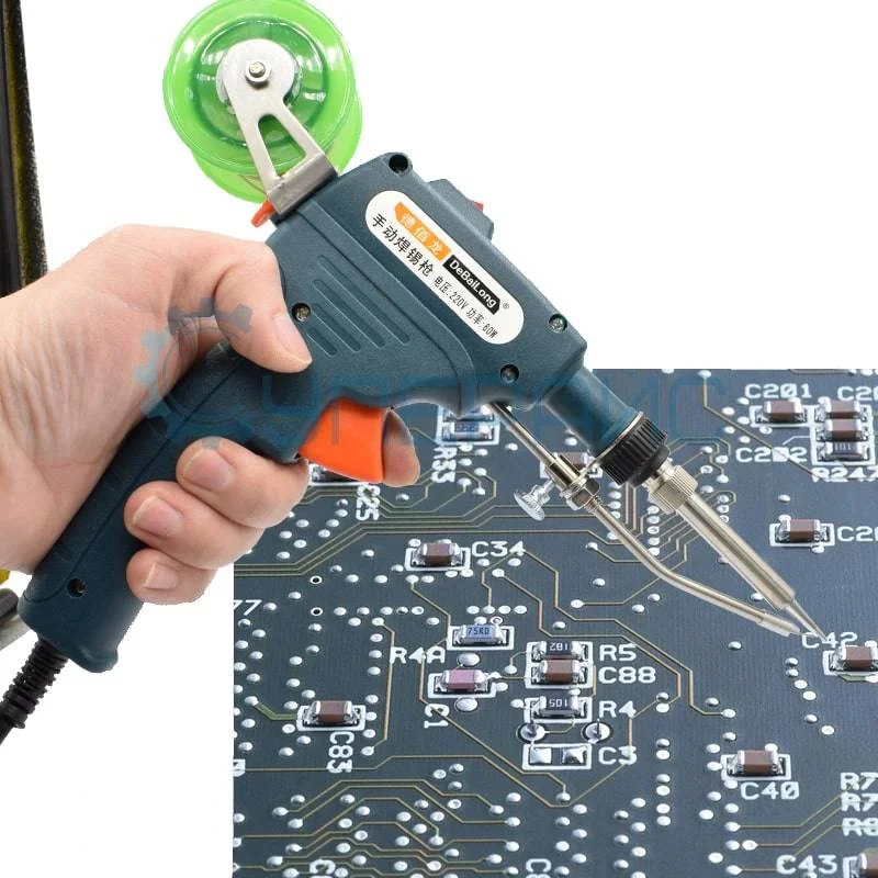 Паяльный пистолет De Bailong с подачей припоя (60 Вт) фото 6