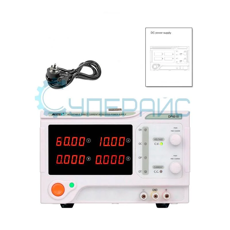 Одноканальный блок питания Mestek DP6010 (60В, 10А) фото 5