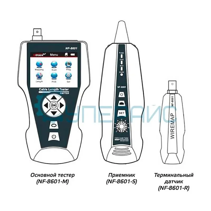 Кабель-тестер Noyafa NF-8601S, английский интерфейс фото 7