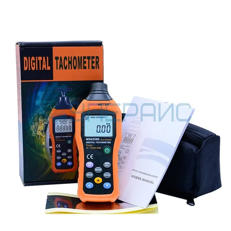 Бесконтактный цифровой тахометр PeakMeter MS6208B фото 7
