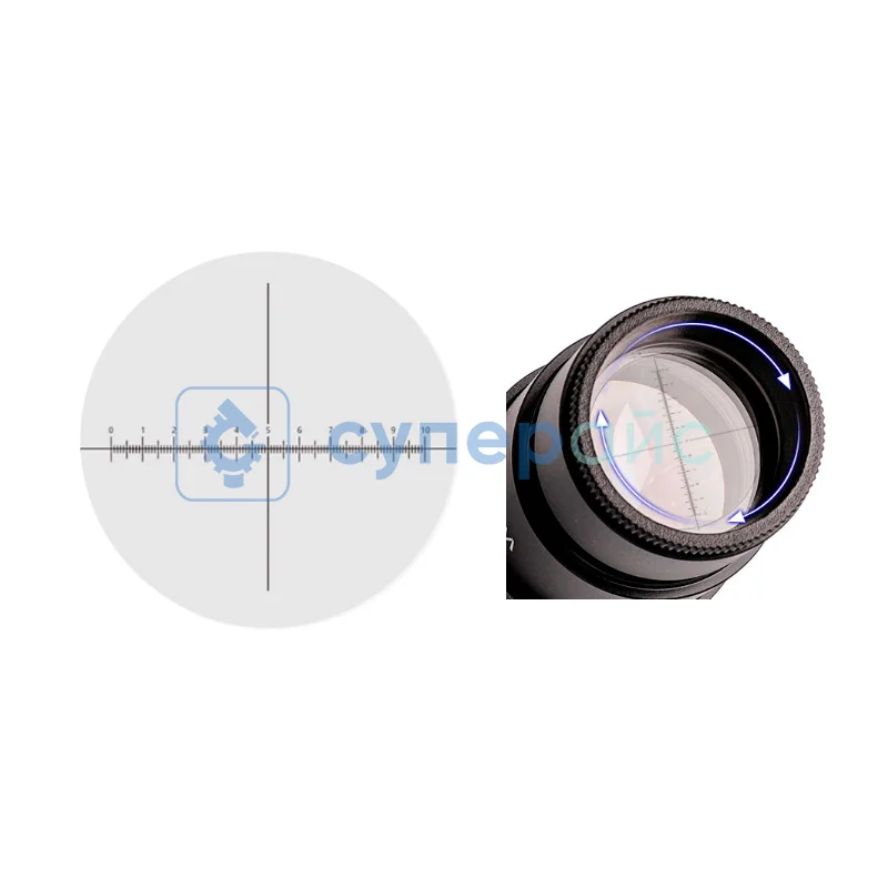 Оптический окуляр WF10X/22мм с измерительной шкалой фото 1