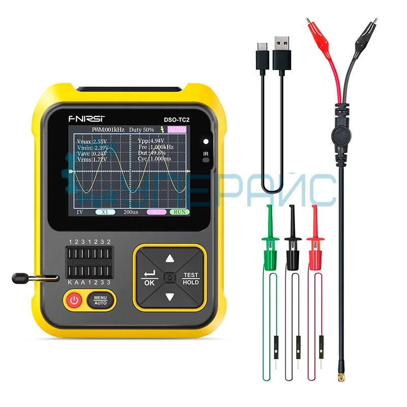 Осциллограф с транзисторным тестером FNIRSI DSO-TC2 2 в 1 фото 4
