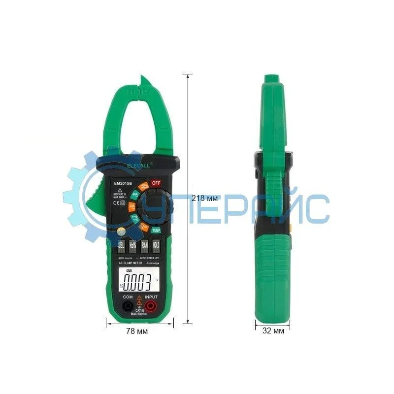 Мультиметр (токоизмерительные клещи) ELECALL EM2015B фото 1