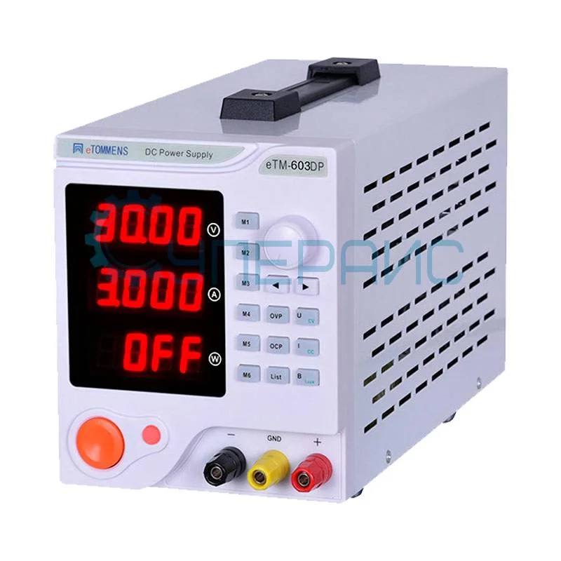 Лабораторный трансформаторный блок питания eTOMMENS eTM-603DP (60В, 3А) фото 1
