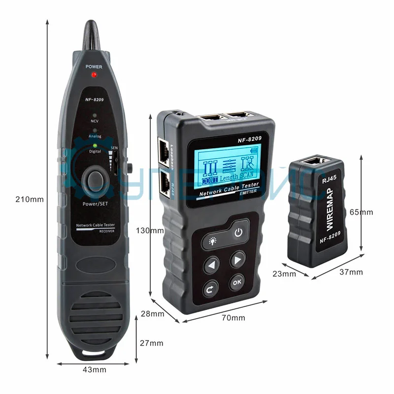Сетевой кабельный PoE тестер Noyafa NF-8209 фото 5