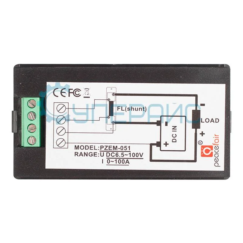 Цифровая измерительная головка PZEM-051 DC 6.5-100В, 0-100А фото 3